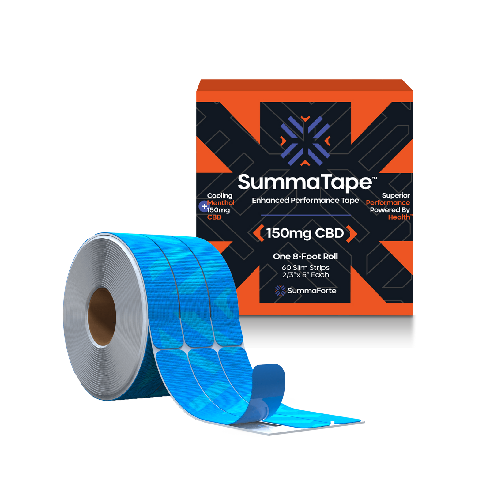 CBD Infused Kinesiology Tape - Pre-Cut Slim Strips
